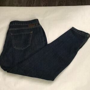 Boden Blue Denim Capri Pants Zip Ankle US 10R Casual Preppy Classic Blokecore
